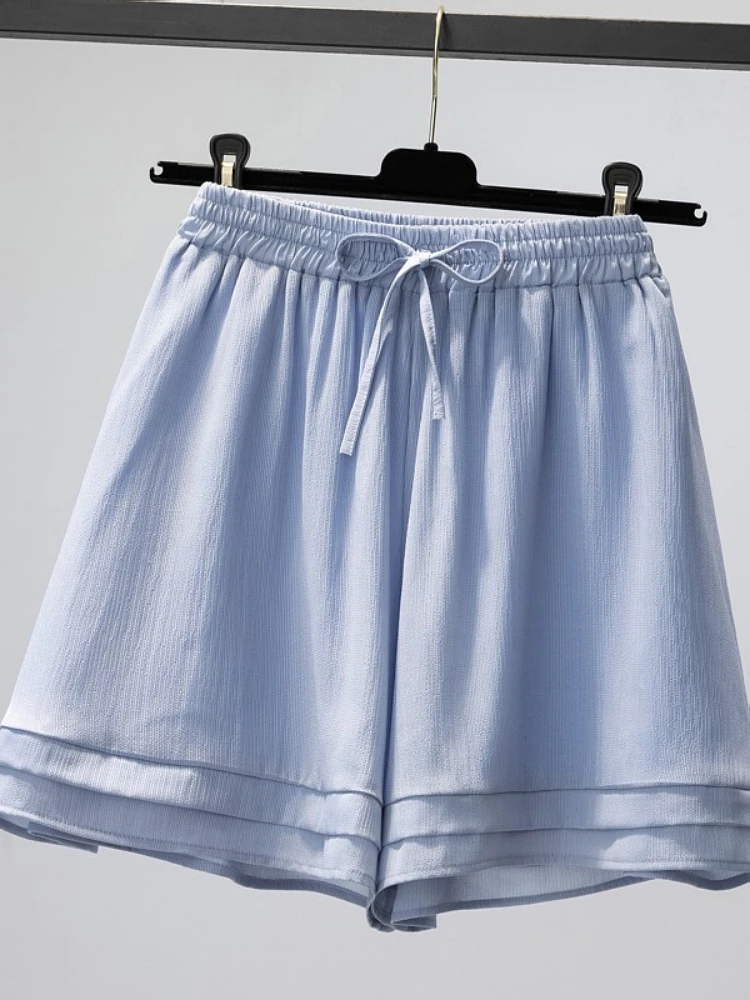 Solid Color Casual Women Short Pants Chiffon Drawstring Pockets Summer Elastic Waist Loose Shorts Streetwear Ladies Pant V134
Solid Color Casual Women Short Pants Chiffon Drawstring Pockets Summer Elastic Waist Loose Shorts Streetwear Ladies Pant V134
