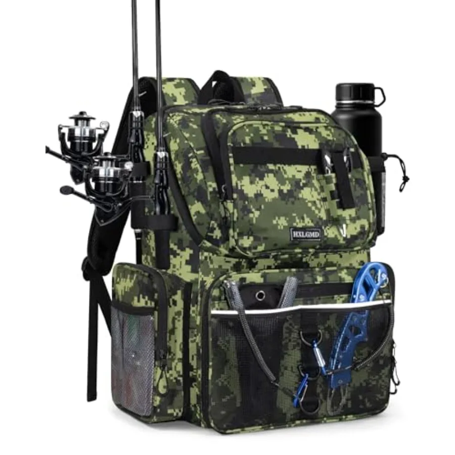 Fishing Backpack with Rod Holders 43L Large Water Resistant Tackle Bag Storage Gear and Equipment with Cooler for Men Fishing C
Fishing Backpack with Rod Holders 43L Large Water Resistant Tackle Bag Storage Gear and Equipment with Cooler for Men Fishing C