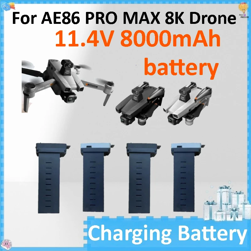AE86 PRO MAX 8K Drone Battery 11.4V 8000Mah For AE86 PRO MAX Plus Carbon Fiber Battery Spare Parts Accessory Battery
AE86 PRO MAX 8K Drone Battery 11.4V 8000Mah For AE86 PRO MAX Plus Carbon Fiber Battery Spare Parts Accessory Battery