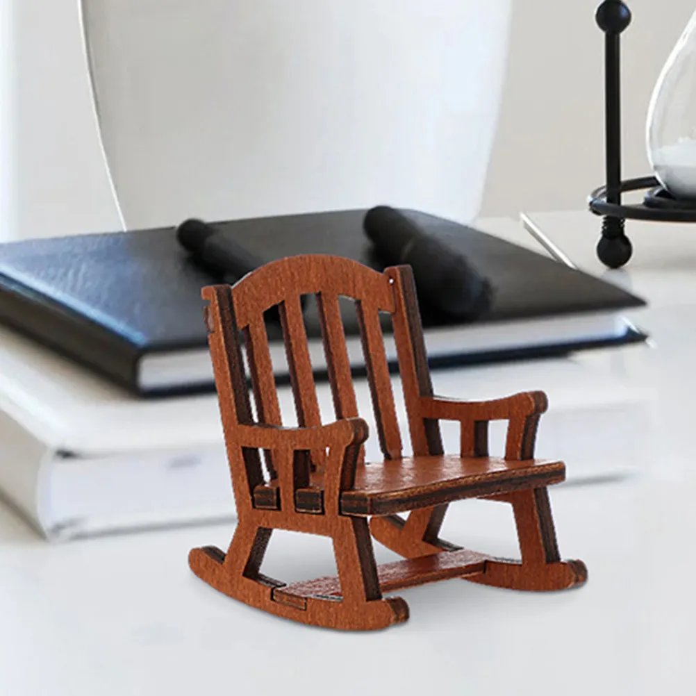 2Pcs Wooden Miniature Rocking-Chair Lightweight Wear-Resistant Vintage Mini House Furniture for Craft Decoration Desktop
2Pcs Wooden Miniature Rocking-Chair Lightweight Wear-Resistant Vintage Mini House Furniture for Craft Decoration Desktop