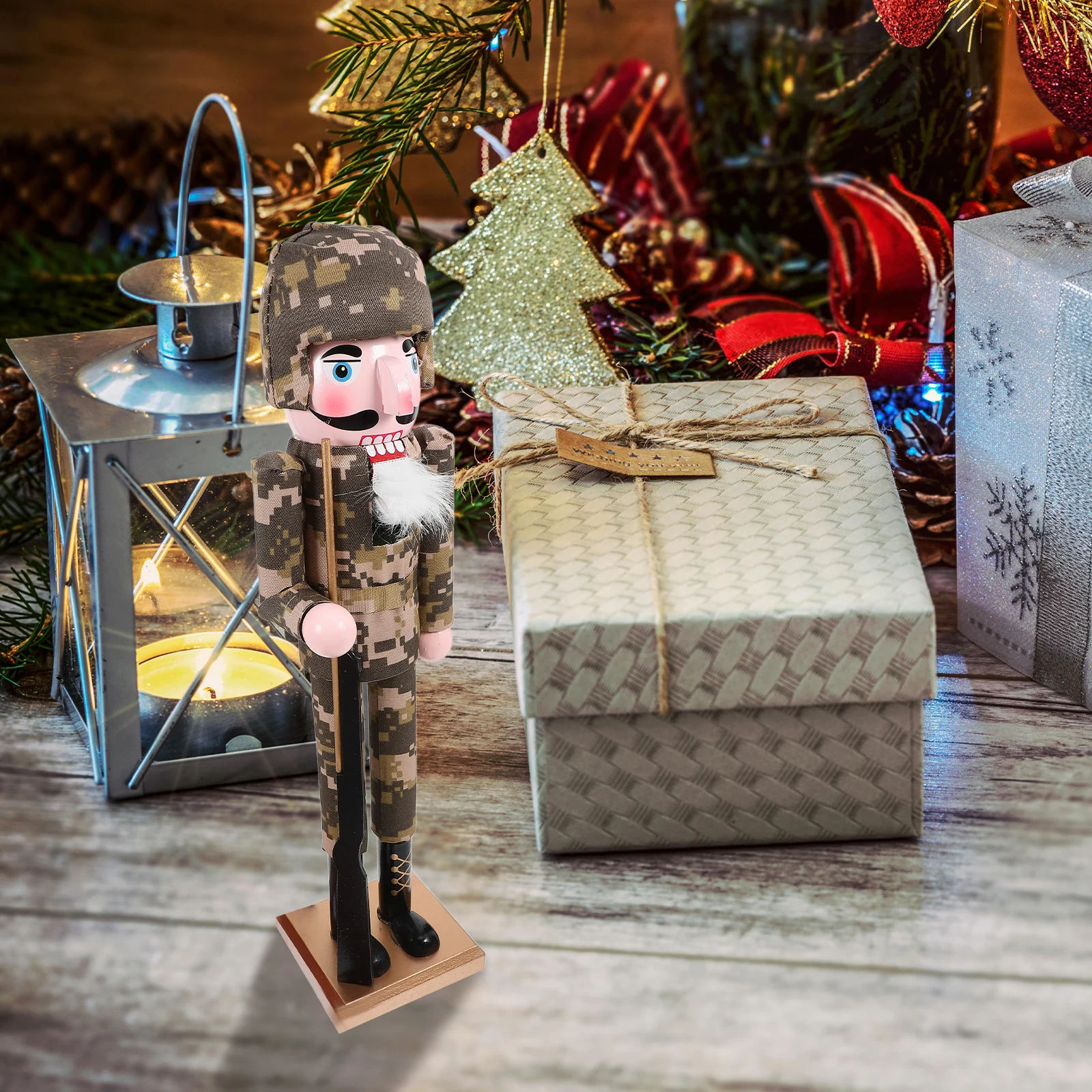 Camouflage Soldier 38cm Wooden Decoration Desk Christmas nament Holiday Gift Xmas Nutcrackers Wooden Nutcracker Christmas
Camouflage Soldier 38cm Wooden Decoration Desk Christmas nament Holiday Gift Xmas Nutcrackers Wooden Nutcracker Christmas
