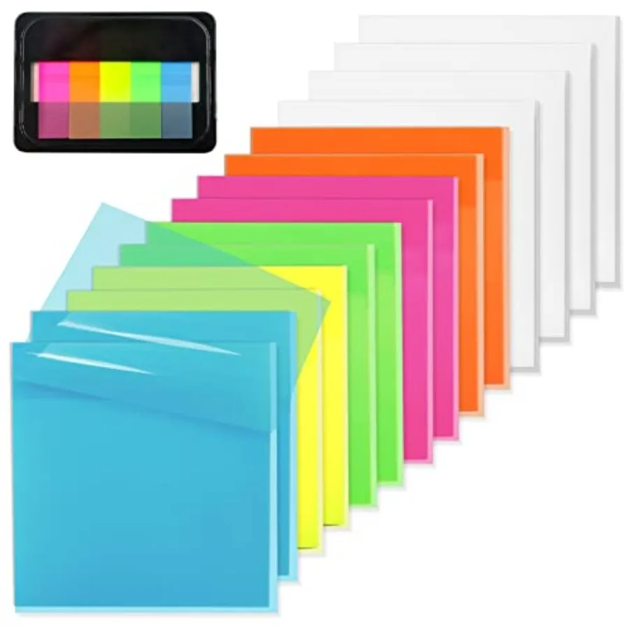 800 Sheets Transparent Sticky Notes 3x3 Inch 14 Pads Self-Adhesive Translucent Clear See Through Post Sticky Notes for Planner
800 Sheets Transparent Sticky Notes 3x3 Inch 14 Pads Self-Adhesive Translucent Clear See Through Post Sticky Notes for Planner