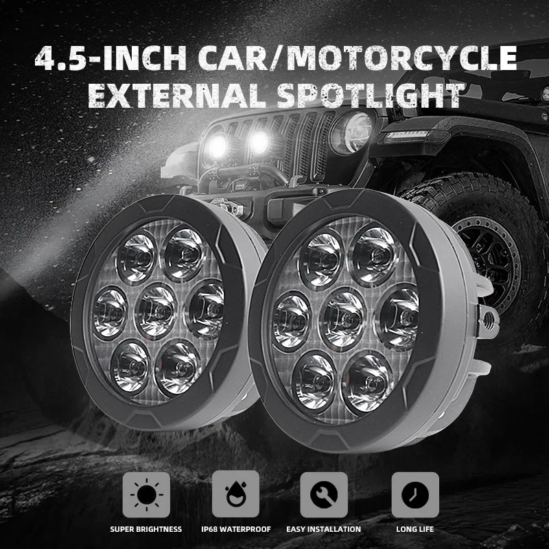 S07 Motorcycle LED Work Light 120W 6000K White Headlight Upgrade High Bright Front Lamp Moto Accesorios
S07 Motorcycle LED Work Light 120W 6000K White Headlight Upgrade High Bright Front Lamp Moto Accesorios