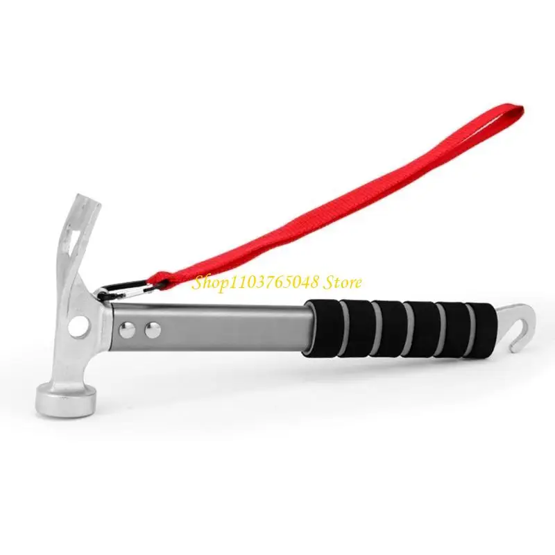 R53E Double Purpose Camping Hammer Aluminum Handle Camping Mallet Hammer Stake Pullers Portable Outdoor Tent Nails Hammer
R53E Double Purpose Camping Hammer Aluminum Handle Camping Mallet Hammer Stake Pullers Portable Outdoor Tent Nails Hammer