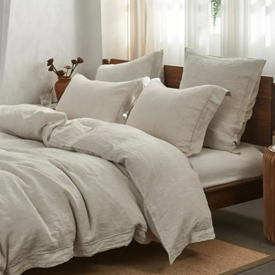 100% Washed Duvet Cover Set with Embroidered, 3 Pieces Soft Farmhouse Comforter Set with Button Closure, 1 Duvet Cover and 2 Pi
100% Washed Duvet Cover Set with Embroidered, 3 Pieces Soft Farmhouse Comforter Set with Button Closure, 1 Duvet Cover and 2 Pi