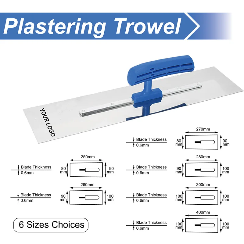 Plastering Stainless Steel Trowels Concrete Finishing Wall Scraper Spatula Multiple Specifications 25/26/27/28/30/40cm Hand Tool
Plastering Stainless Steel Trowels Concrete Finishing Wall Scraper Spatula Multiple Specifications 25/26/27/28/30/40cm Hand Tool