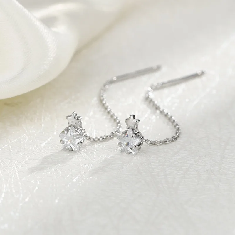 MEETSOFT 925 Sterling Silver Chic Star Zircon Long Tassel Drop Earring for Women Fine Jewelry High Luxury Vintage Accessories
MEETSOFT 925 Sterling Silver Chic Star Zircon Long Tassel Drop Earring for Women Fine Jewelry High Luxury Vintage Accessories