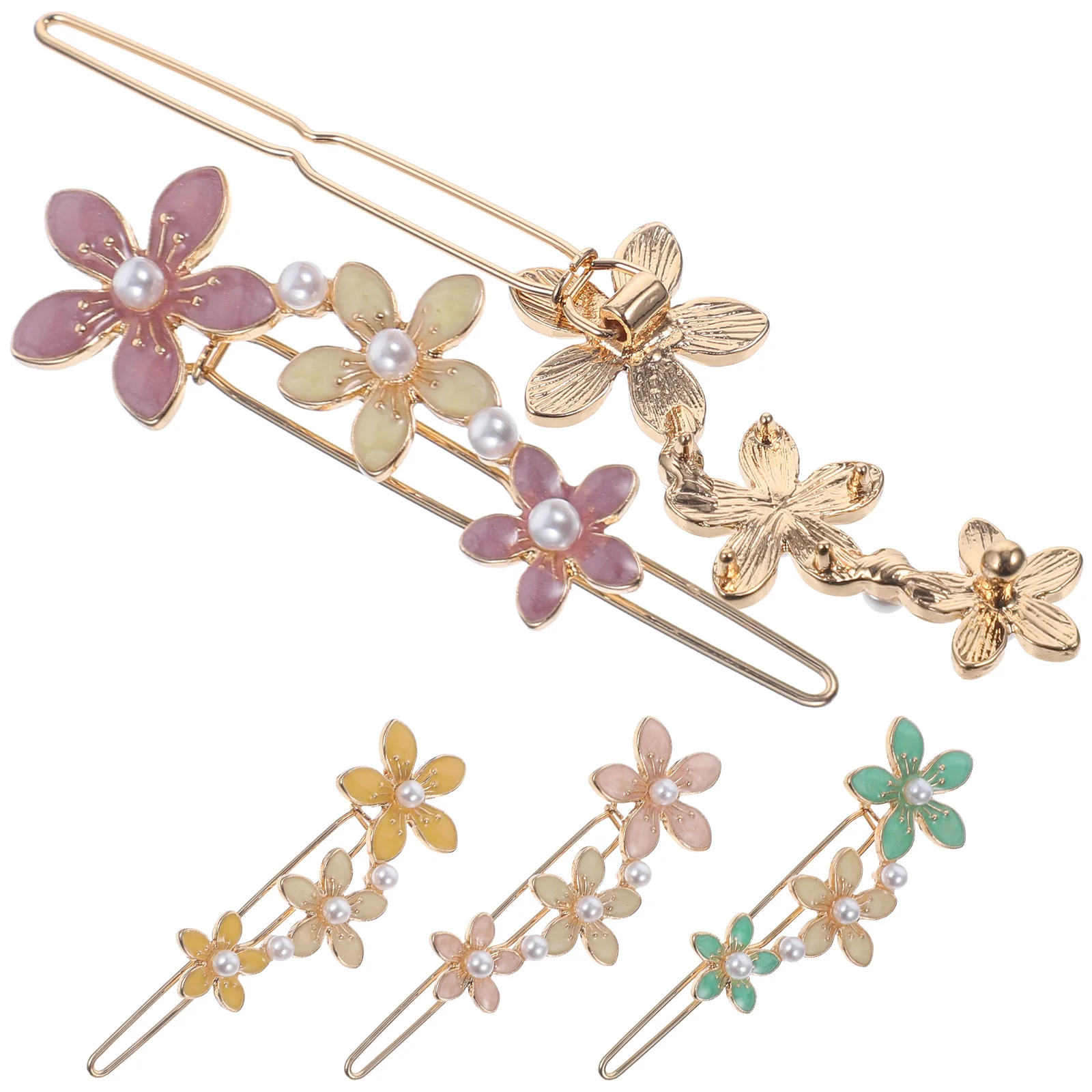 4 Pcs Colorful Clips Alloy Flowers Pearls Women Styling Sectioning Bobby Pins Decorative Accessories Hair Decorations
4 Pcs Colorful Clips Alloy Flowers Pearls Women Styling Sectioning Bobby Pins Decorative Accessories Hair Decorations