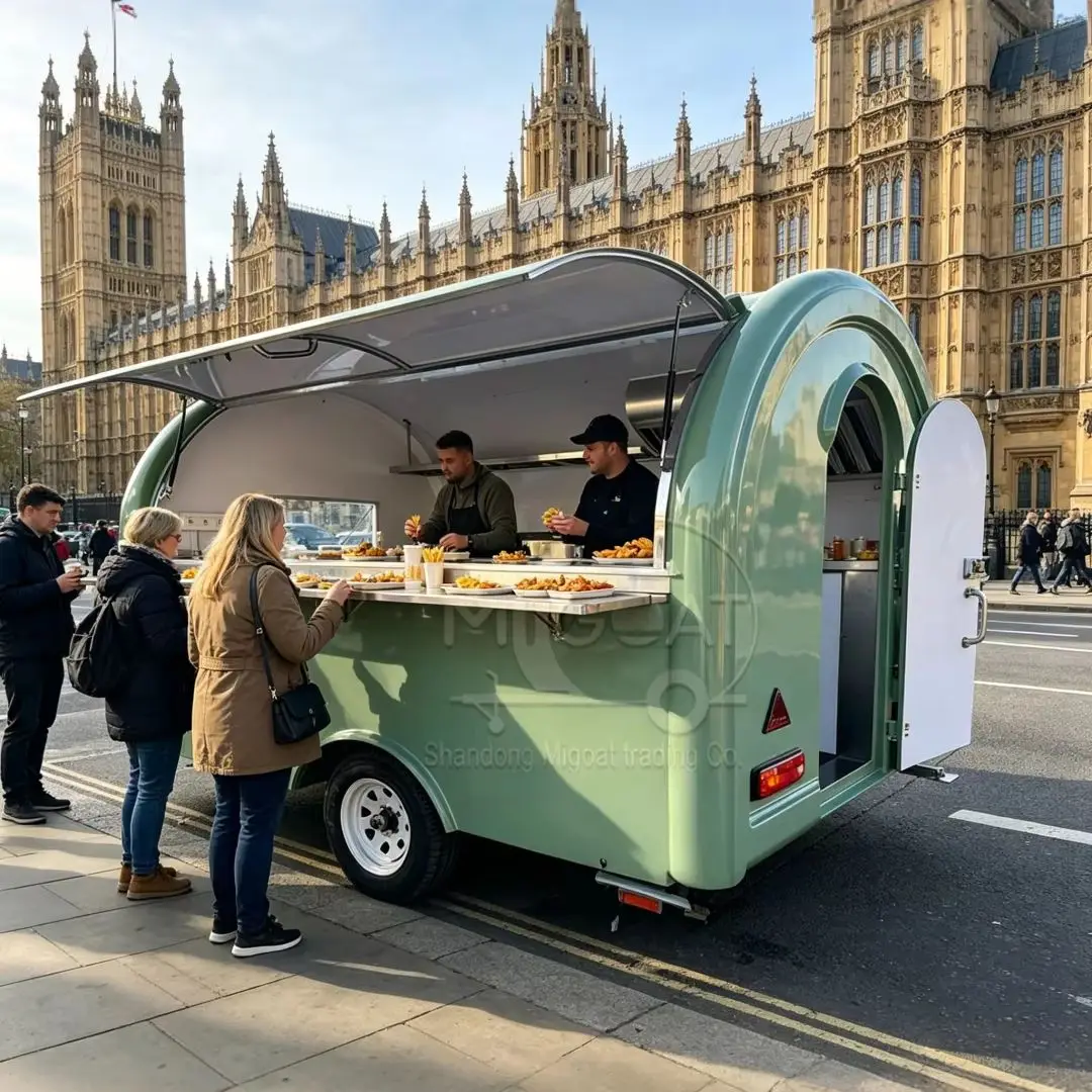Custom Color Cute Curved Mobile Food Cart Outdoor Street Vending Concession Trailer With Service Window For Snack Business
Custom Color Cute Curved Mobile Food Cart Outdoor Street Vending Concession Trailer With Service Window For Snack Business