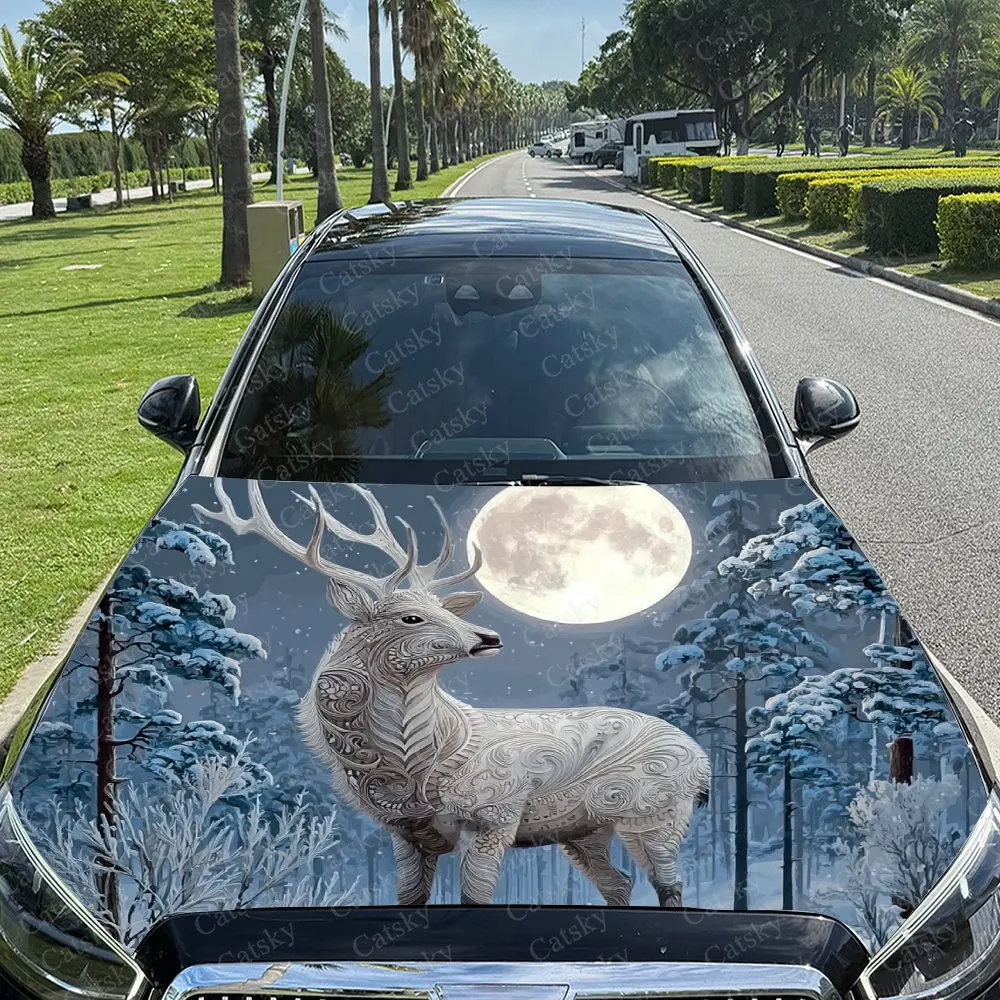 Night Moon Snow Forest Deer Car Hood Vinyl Wraps, PVC Waterproof Car Bonnet Decals, Self-Adhesive Scratch-Resistant Stickers For
Night Moon Snow Forest Deer Car Hood Vinyl Wraps, PVC Waterproof Car Bonnet Decals, Self-Adhesive Scratch-Resistant Stickers For