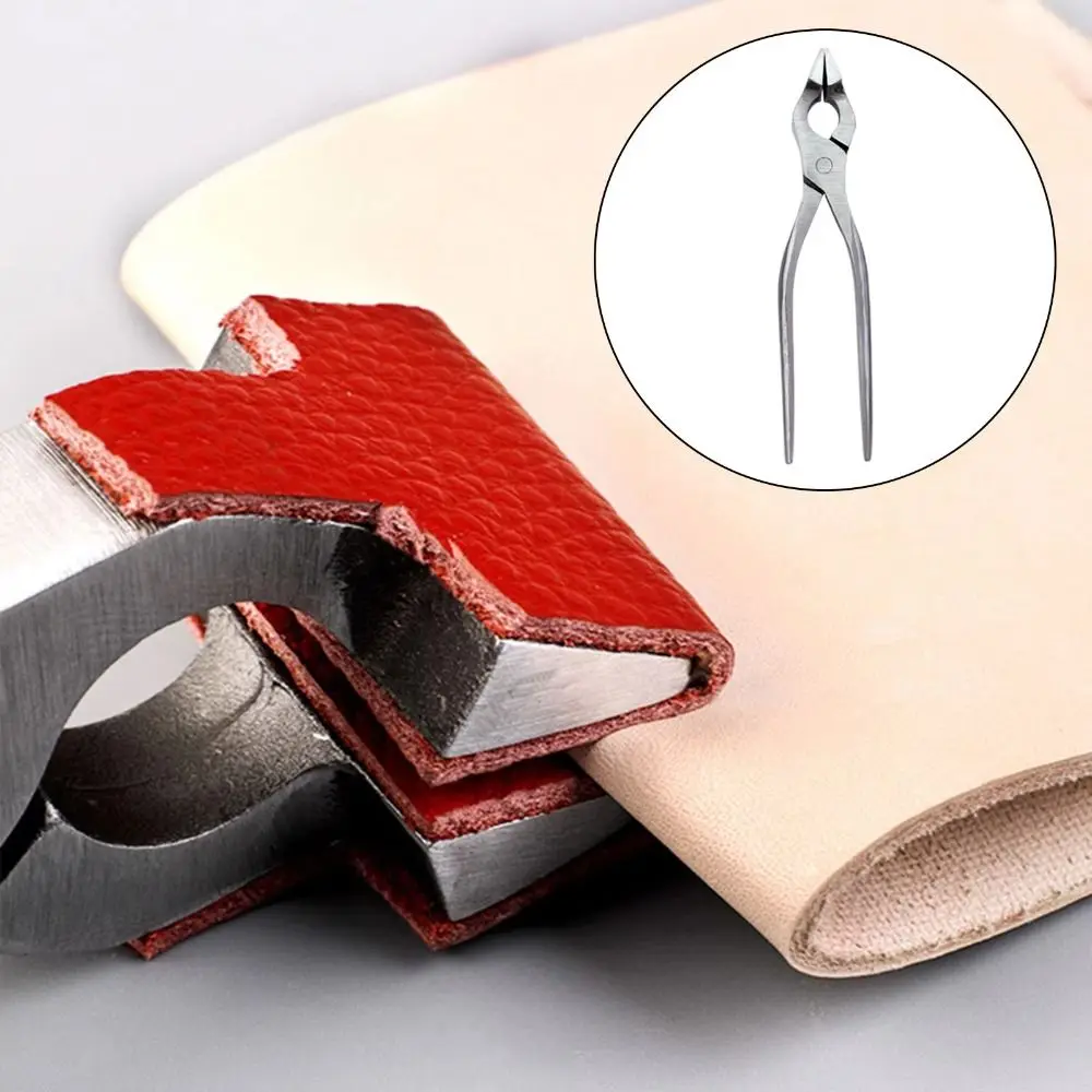 Long Handle Leather Pliers High Hardness Adjustable Press Flatten Pliers Stainless Steel Practical 
Long Handle Leather Pliers High Hardness Adjustable Press Flatten Pliers Stainless Steel Practical