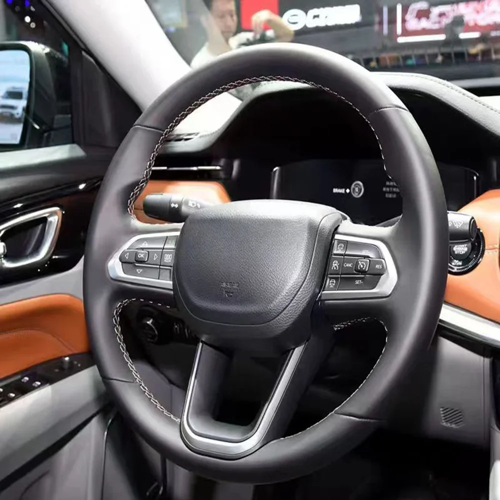 Wholesale Customization DIY Black Comfortable Splice Genuine Leather Car Steering Wheel Cover For Jeep Compass 2017 2018-2021
Wholesale Customization DIY Black Comfortable Splice Genuine Leather Car Steering Wheel Cover For Jeep Compass 2017 2018-2021