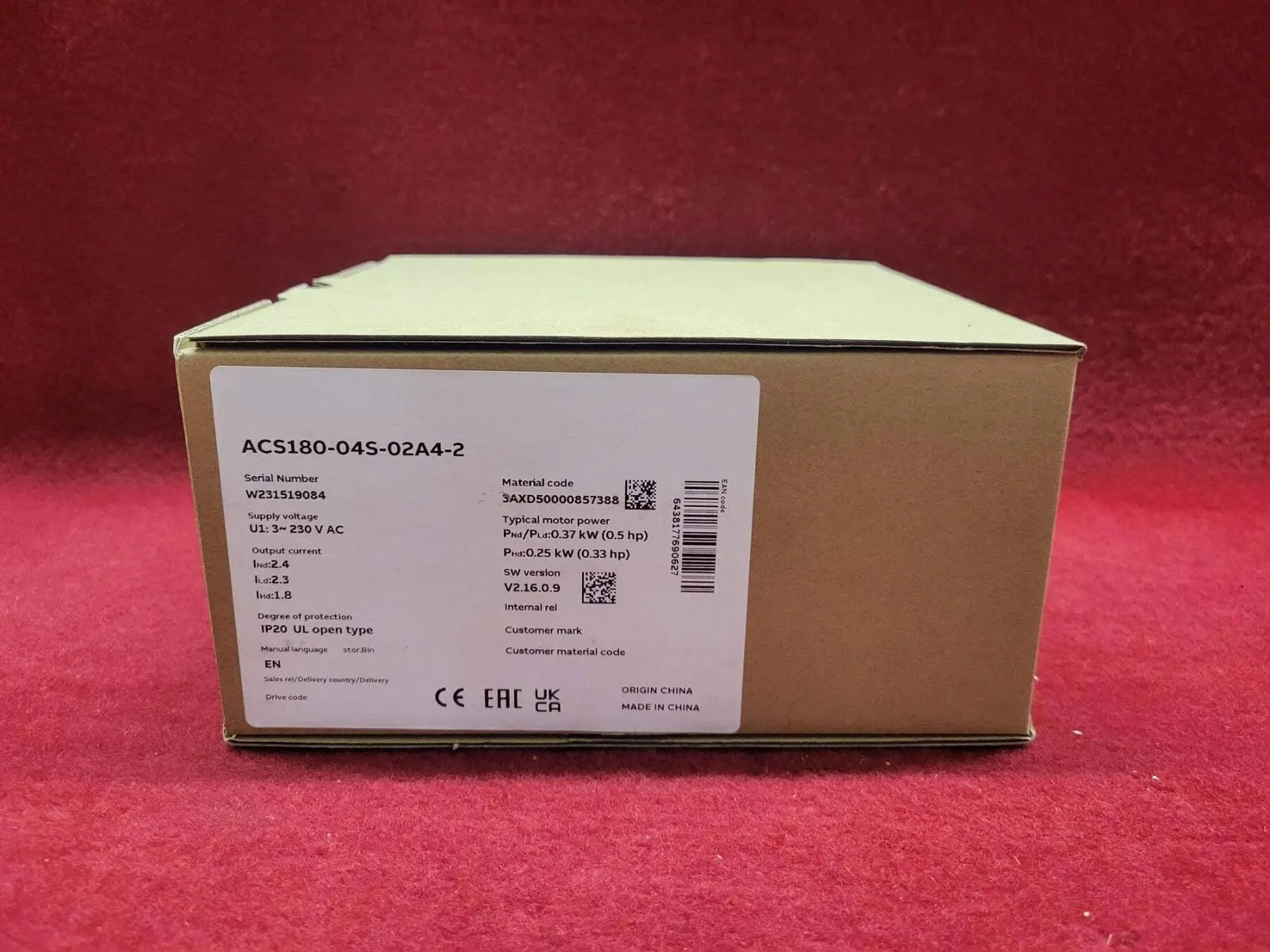 Brand New ACS180-04S-02A4-2 ACS180-04S-03A7-2 ACS180-04S-04A8-2 One Year Warranty
Brand New ACS180-04S-02A4-2 ACS180-04S-03A7-2 ACS180-04S-04A8-2 One Year Warranty