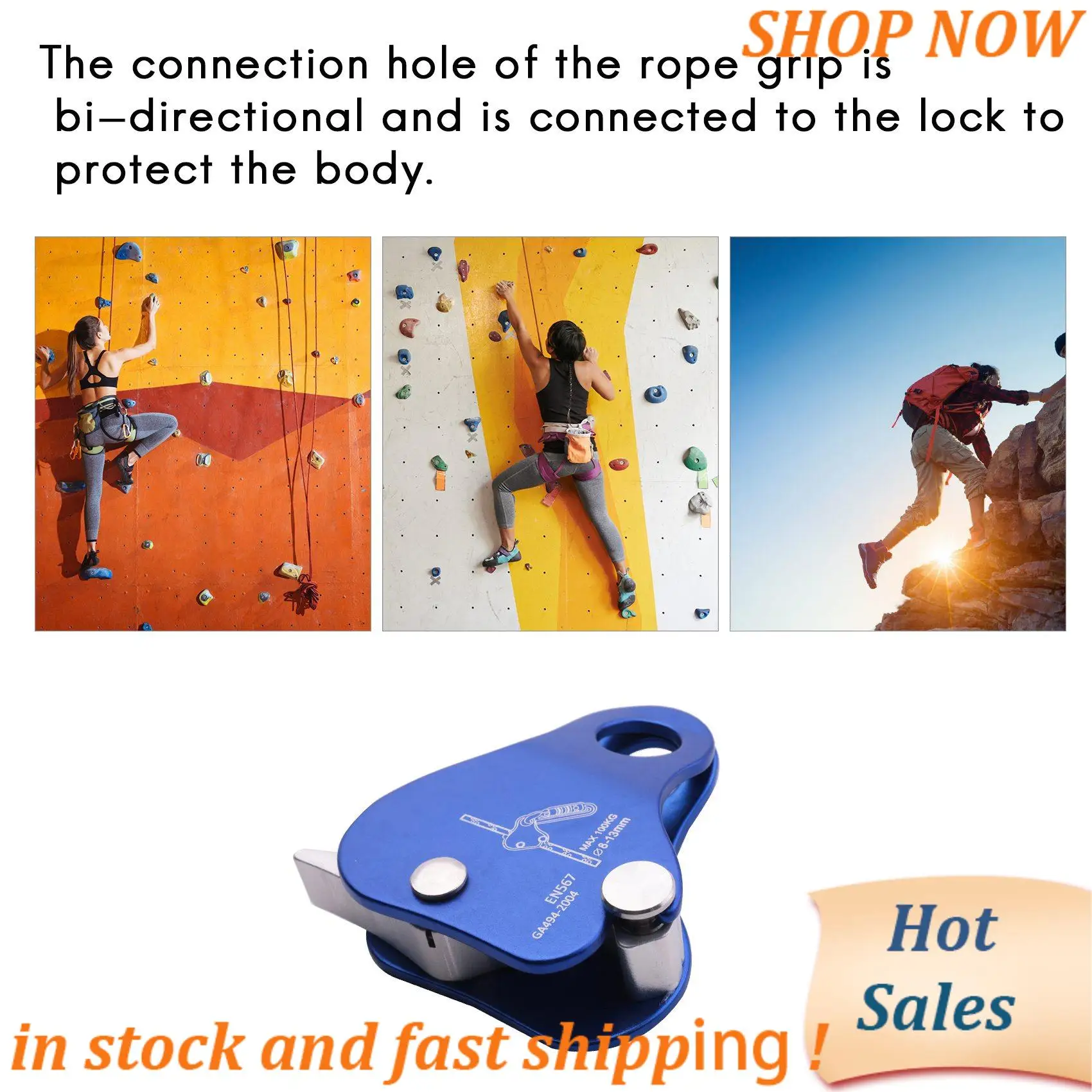 ABVB-Rope Ascender,Rock Climbing Tree Arborist Rope Grab Self-Locking Rope Grip For Outdoor Climbing And Rescue 8-13MM
ABVB-Rope Ascender,Rock Climbing Tree Arborist Rope Grab Self-Locking Rope Grip For Outdoor Climbing And Rescue 8-13MM