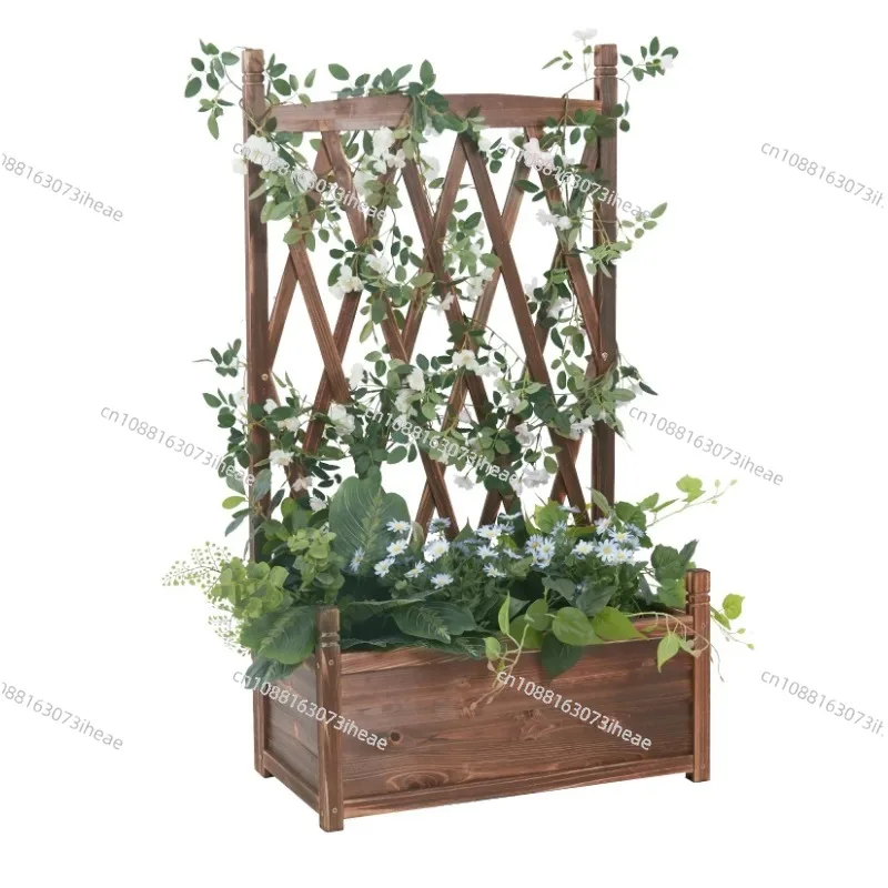 Outdoor - Indoor Large Elevated Garden Bed Wooden Flower Pot Box with Grid Vegetable Planting Bed Support Terrace Grid
Outdoor - Indoor Large Elevated Garden Bed Wooden Flower Pot Box with Grid Vegetable Planting Bed Support Terrace Grid