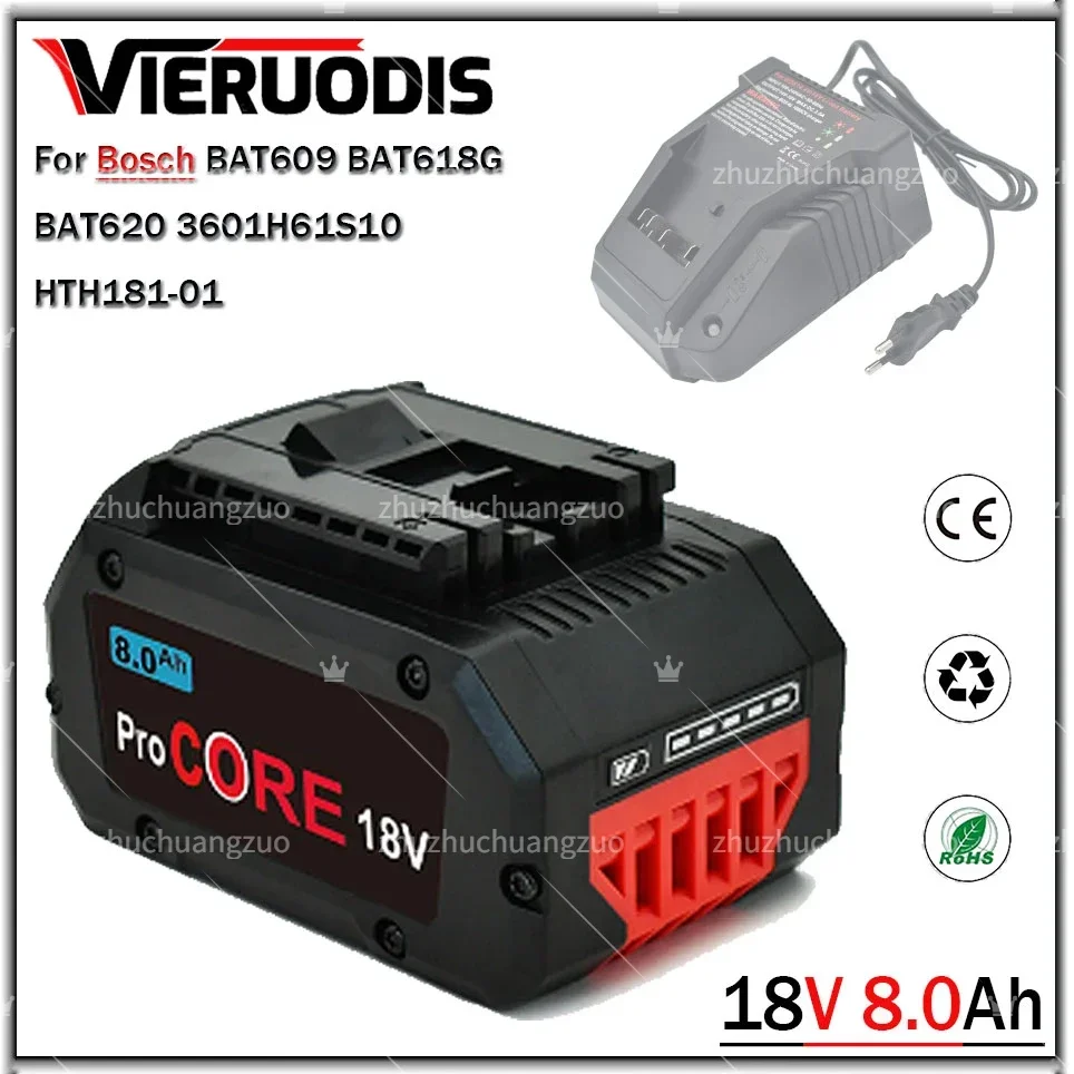 For Bosch 18V 8.0AH 10.0AH 6.0AH Professional Cordless Tool BAT609 GBA18V80 BAT618 21700 Battery ProCORE Replacement Battery
For Bosch 18V 8.0AH 10.0AH 6.0AH Professional Cordless Tool BAT609 GBA18V80 BAT618 21700 Battery ProCORE Replacement Battery