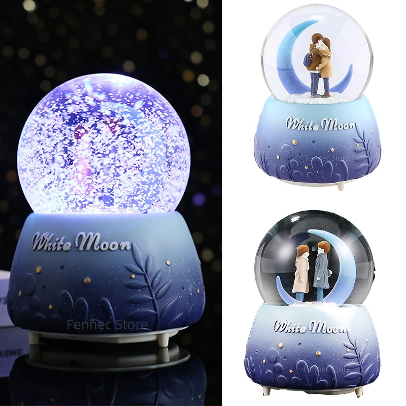 Crystal Ball Couple Rotate Music Box Snow Floating Lights Glass Ball With Snow Glow Crystal Ball Christmas Valentine's Day Gift
Crystal Ball Couple Rotate Music Box Snow Floating Lights Glass Ball With Snow Glow Crystal Ball Christmas Valentine's Day Gift