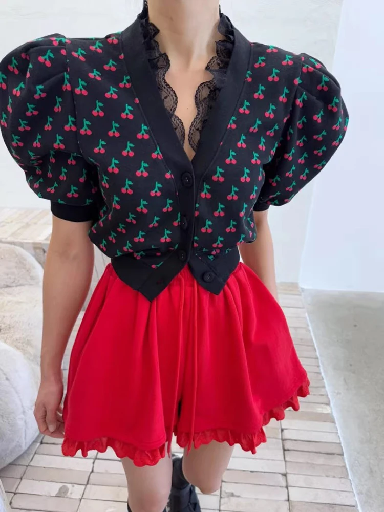 Chic Summer Country Sle Ruffle V Ne Color Blo Bubble Sve ort Knitted Open Cardigan Top Korean Sle Slim Fit
Chic Summer Country Sle Ruffle V Ne Color Blo Bubble Sve ort Knitted Open Cardigan Top Korean Sle Slim Fit