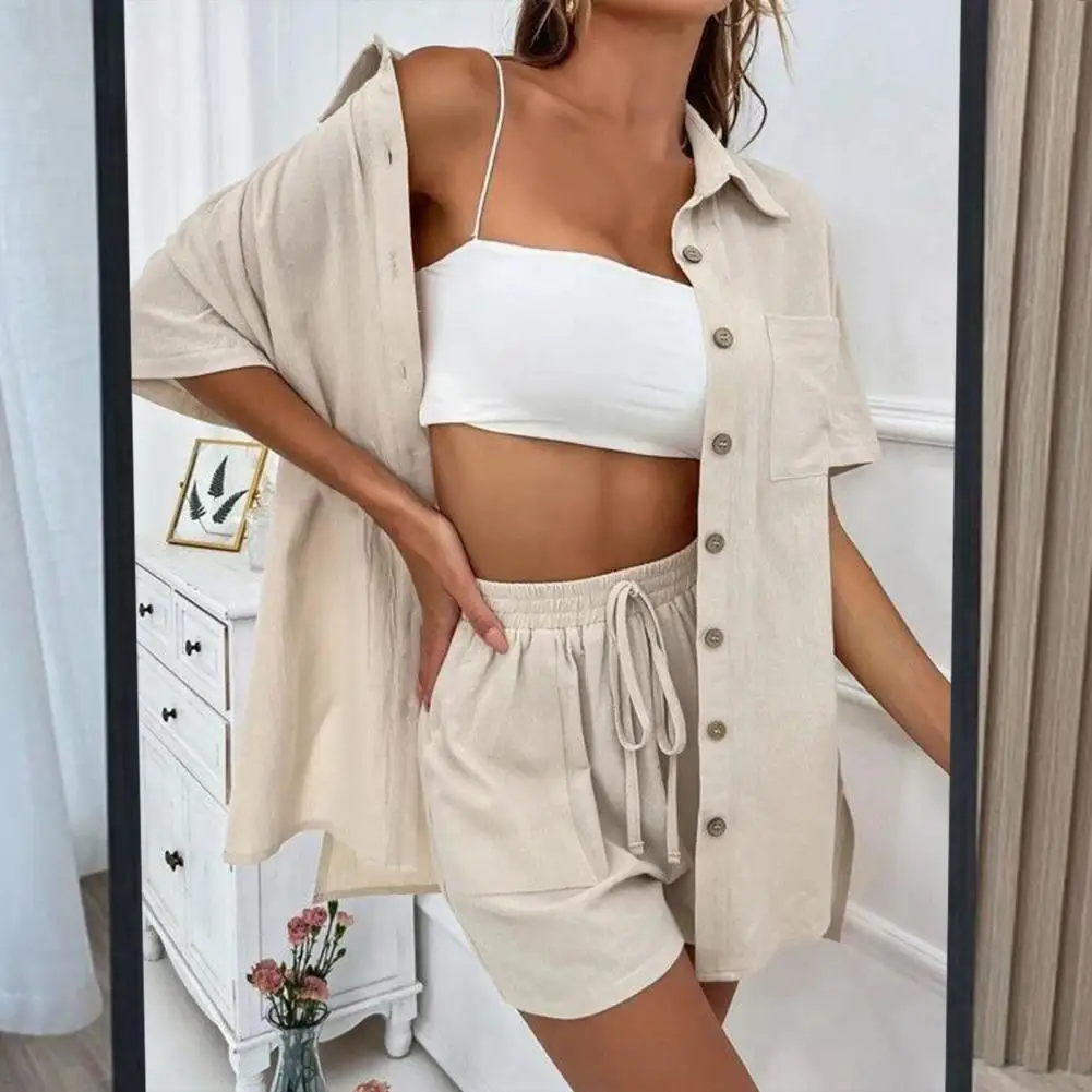 Solid Color Casual Loose Short Pants Sets For Women 2024 Elegant Summer Women's 2 Piece Set Outfit Streetwear Female Clothing
Solid Color Casual Loose Short Pants Sets For Women 2024 Elegant Summer Women's 2 Piece Set Outfit Streetwear Female Clothing