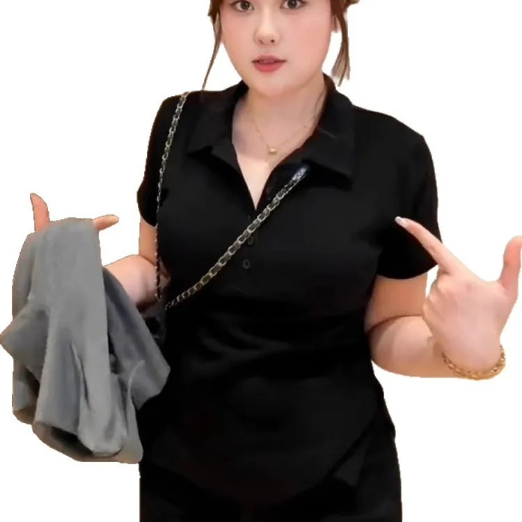 Plus-size Women's Summer New Pure Color Commuting Style Casual Versatile Loose Slimming Polo Collar Short-sleeve T-shirt
Plus-size Women's Summer New Pure Color Commuting Style Casual Versatile Loose Slimming Polo Collar Short-sleeve T-shirt