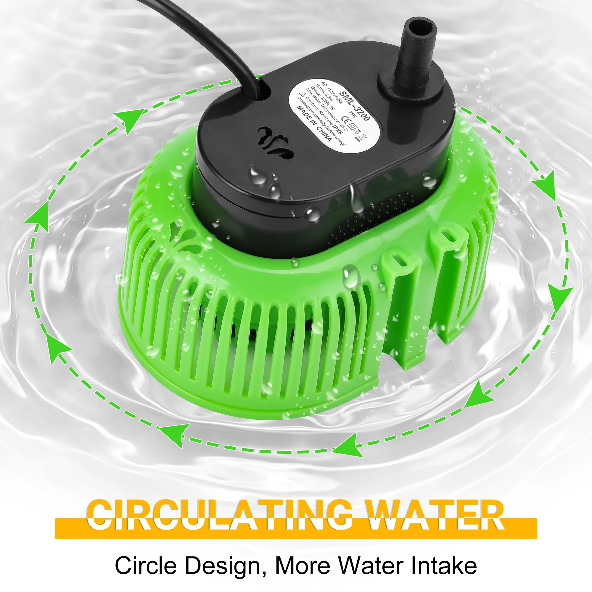 Water Pump for Pool Draining & Fish Tank, Submersible Pond Sump Pump with 16 Ft Drainage Hose & 25 Ft Extra Long Power Cord
Water Pump for Pool Draining & Fish Tank, Submersible Pond Sump Pump with 16 Ft Drainage Hose & 25 Ft Extra Long Power Cord