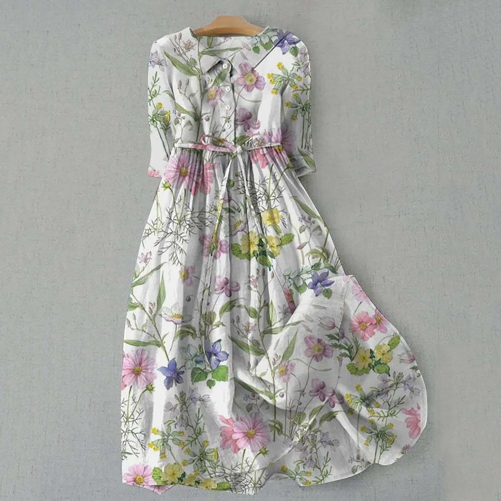 Women Korean Style Dresses Lace Up Waist Defined Shirt Midi Dress Summer Half Sleeve Trendy A Line Leisure Daily Outfit Vestido
Women Korean Style Dresses Lace Up Waist Defined Shirt Midi Dress Summer Half Sleeve Trendy A Line Leisure Daily Outfit Vestido