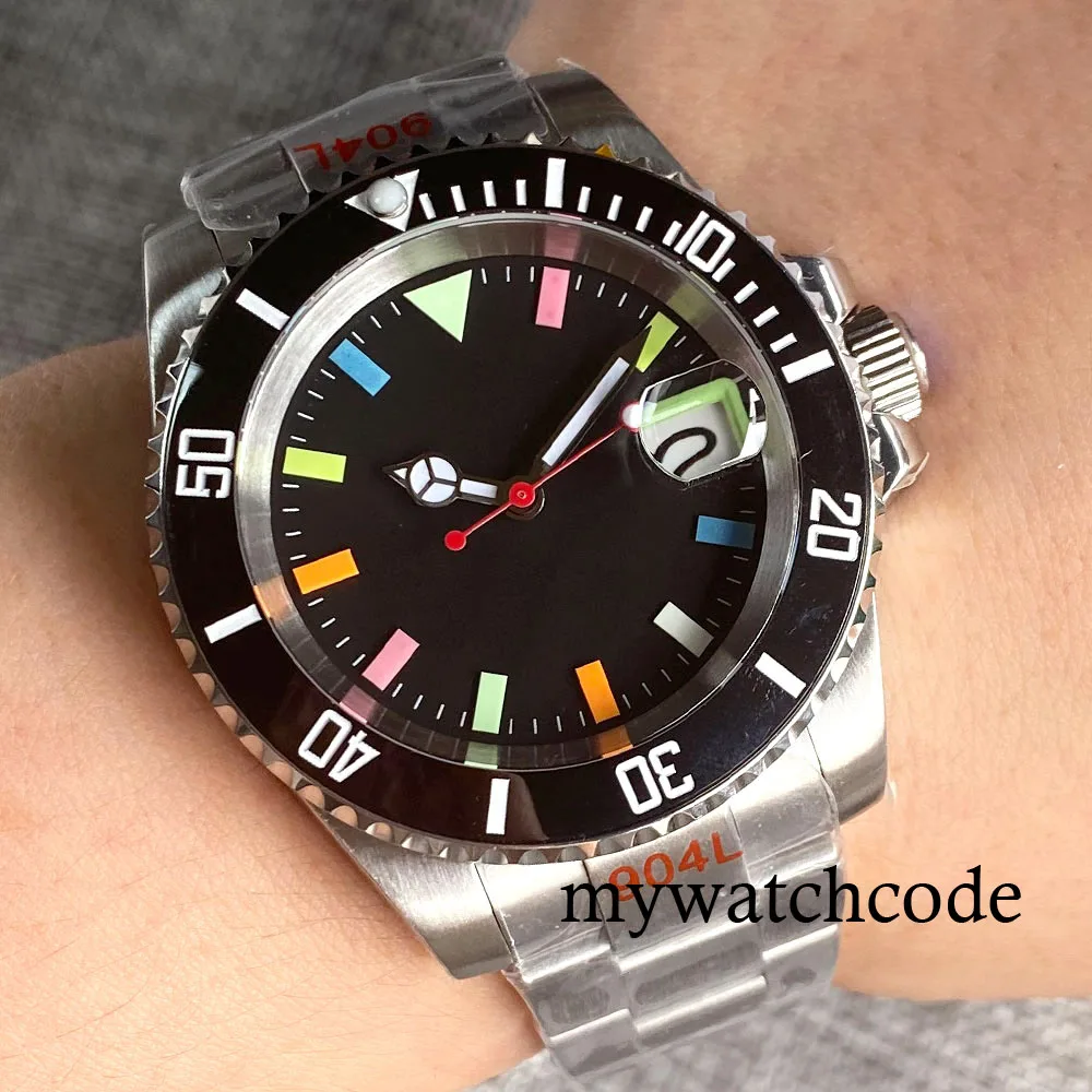 40mm NH35A Automatic Men's Wristwatch 200M Waterproof Black Sterile Dial Green Luminous 120 Clicks Rotating Bezel Sapphire Glass
40mm NH35A Automatic Men's Wristwatch 200M Waterproof Black Sterile Dial Green Luminous 120 Clicks Rotating Bezel Sapphire Glass