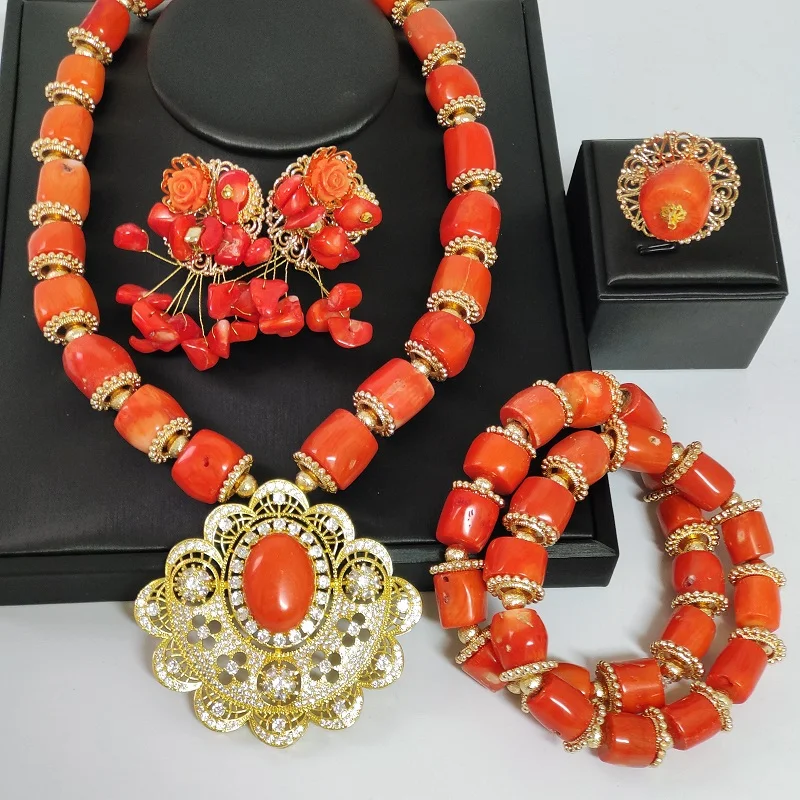 African Coral Beads Jewelry Sets For Wedding
African Coral Beads Jewelry Sets For Wedding