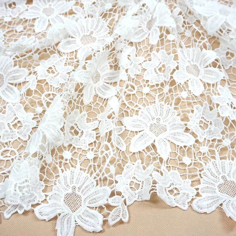 African Guipure Cord Lace Fabric High Quality Nigerian Water Soluble Lace Fabric for Party Dress Wedding Dress By The Yard
African Guipure Cord Lace Fabric High Quality Nigerian Water Soluble Lace Fabric for Party Dress Wedding Dress By The Yard