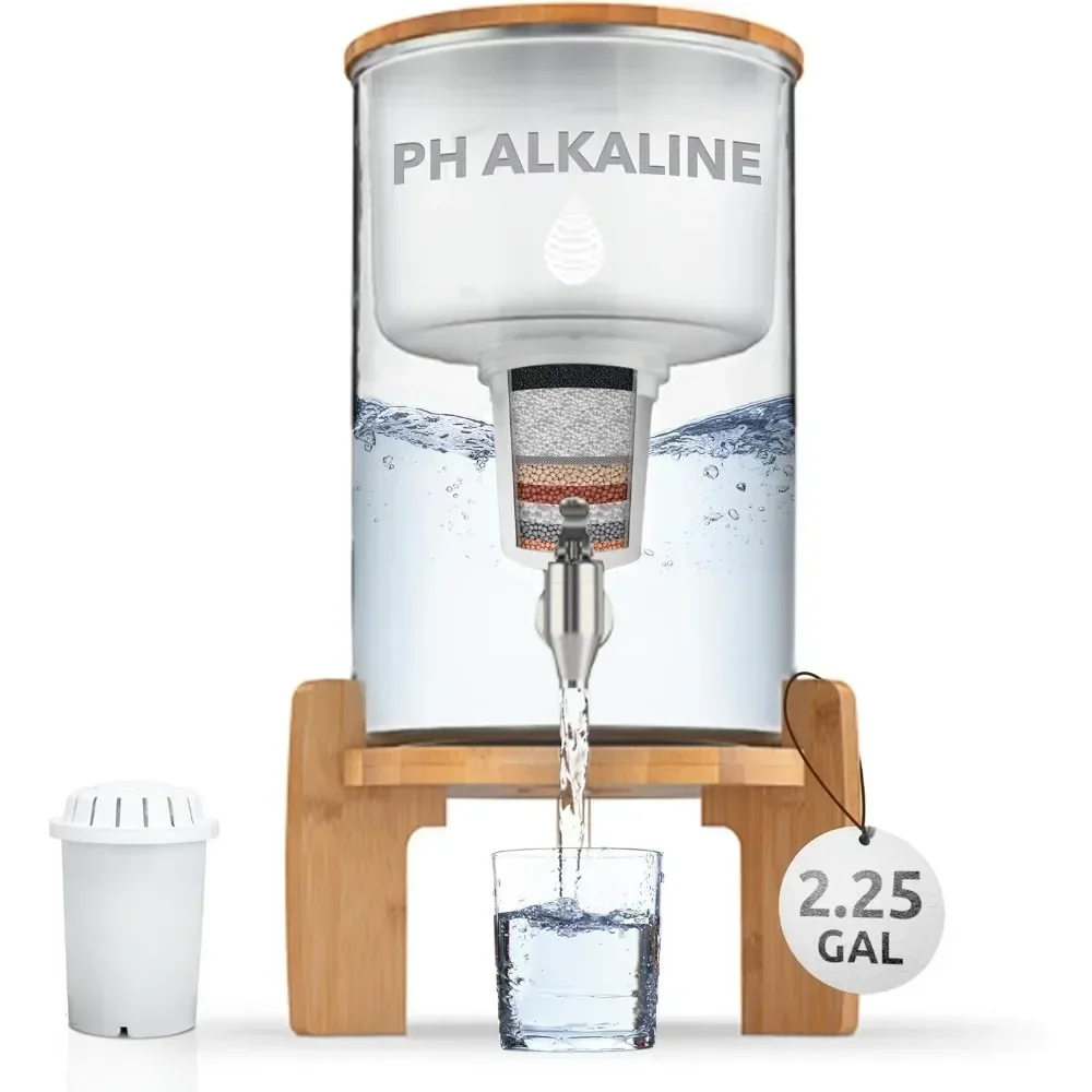 ph recharge glass alkaline water filter dispenser - countertop water filter system - purifier pitcher for home and office - high
ph recharge glass alkaline water filter dispenser - countertop water filter system - purifier pitcher for home and office - high