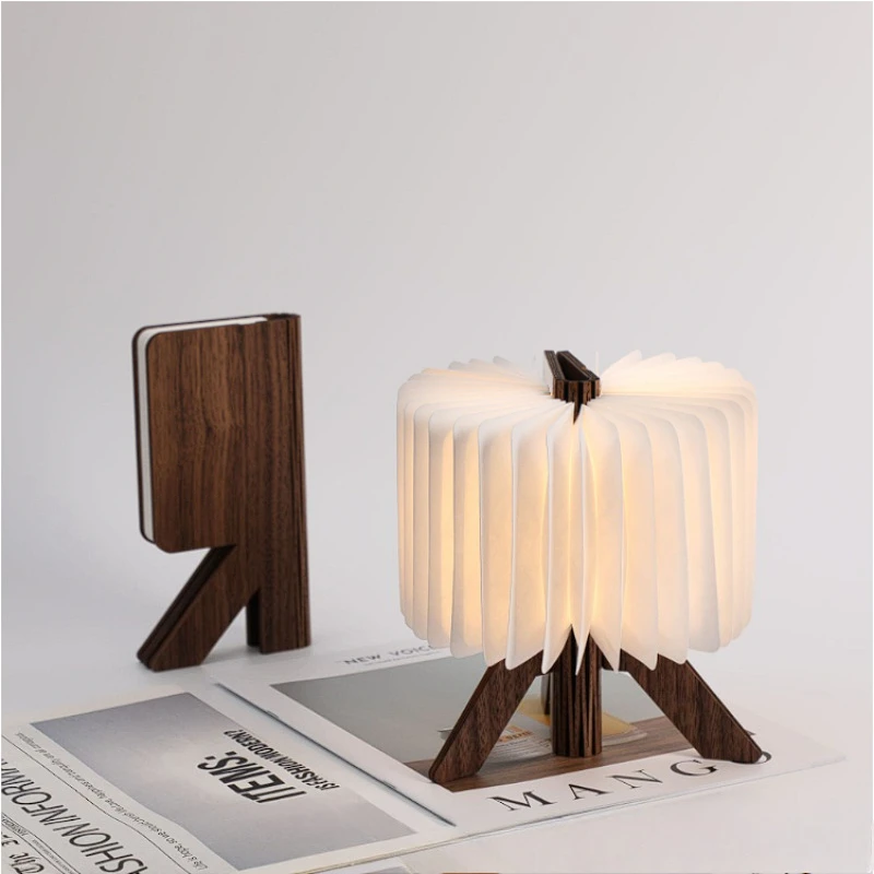 Retro Nordic Style Foldable Wooden 3D LED Book Night Light - Creative Gift USB Table Lamp for Bedroom Bedside Home Decor
Retro Nordic Style Foldable Wooden 3D LED Book Night Light - Creative Gift USB Table Lamp for Bedroom Bedside Home Decor