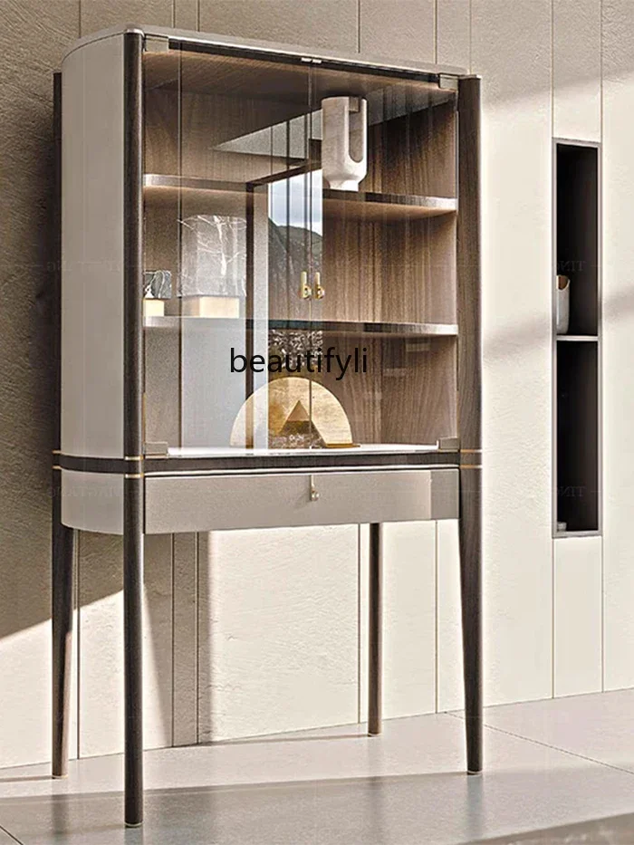 Светлый роскошный винный шкаф из цельного дерева в итальянском стиле, краска, современный минималистичный мебель для гостиной, столовой, стиль виллы D96
Светлый роскошный винный шкаф из цельного дерева в итальянском стиле, краска, современный минималистичный мебель для гостиной, столовой, стиль виллы D96