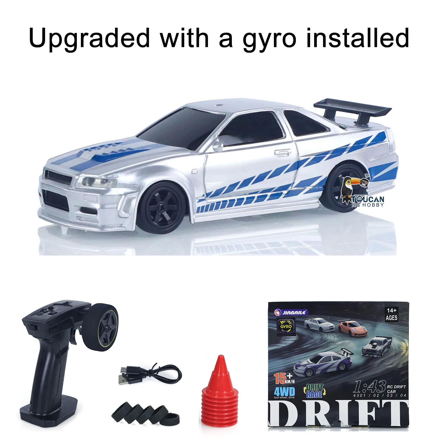 1/43 RC Racing Car Radio Controlled High Speed Drift Car Vehicle 4WD RTR Mini Car Toy 2.4G Battery Lights Gyroscope Gift
1/43 RC Racing Car Radio Controlled High Speed Drift Car Vehicle 4WD RTR Mini Car Toy 2.4G Battery Lights Gyroscope Gift