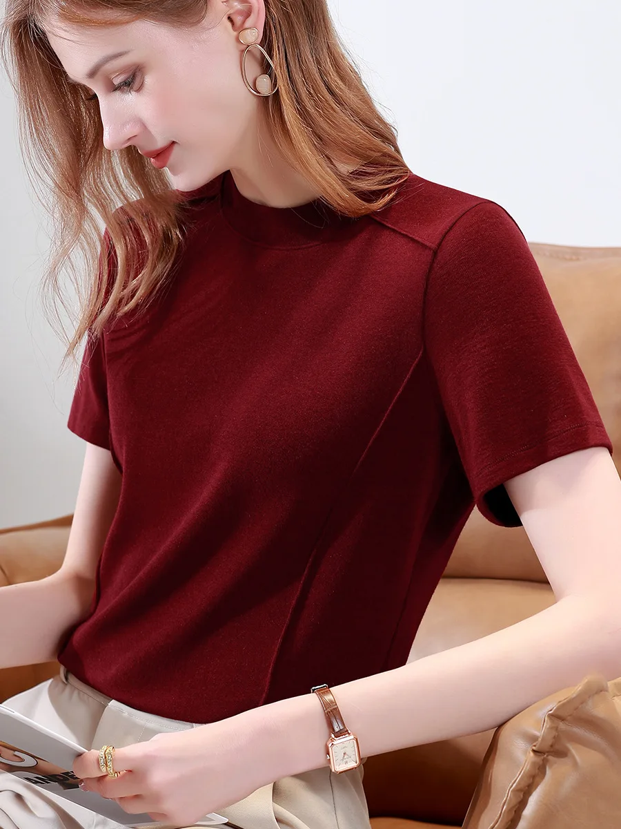 2025 Summer Women's Modal Cotton T-Shirt Slim Fit Stretchy Casual Tee Wholesale Fashion Trendy Top Shirts for Women
2025 Summer Women's Modal Cotton T-Shirt Slim Fit Stretchy Casual Tee Wholesale Fashion Trendy Top Shirts for Women