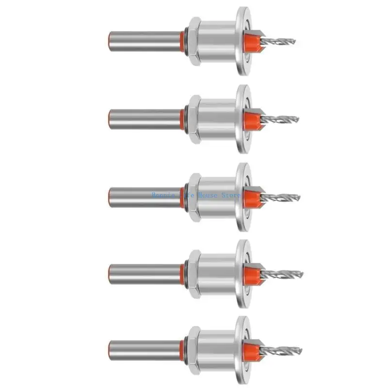 37MF 5Pcs Adjustable Depth Countersink Drill Bit Limit Taper Hole for Woodworking Compatibles with Electric and Hand Drills 
37MF 5Pcs Adjustable Depth Countersink Drill Bit Limit Taper Hole for Woodworking Compatibles with Electric and Hand Drills