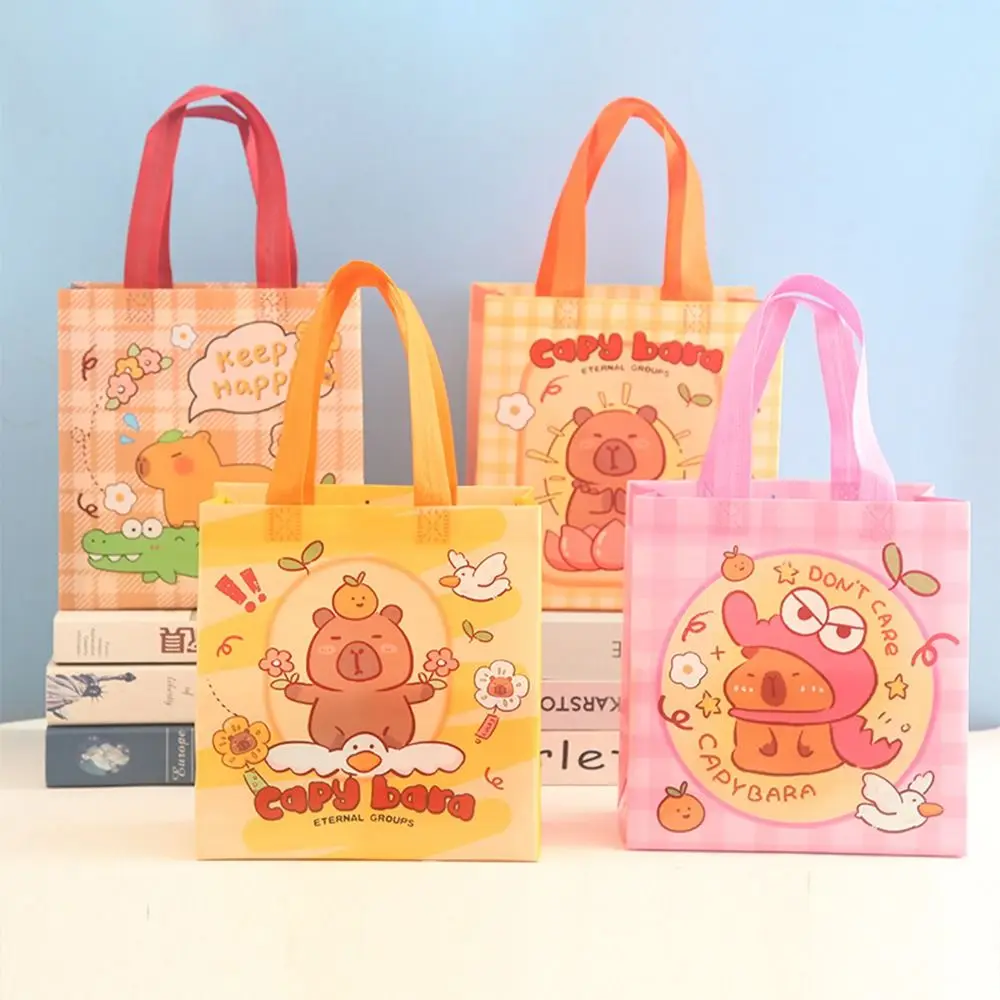 Cute Cartoon Capybara Tote Bag Non-Woven Fabrics Candy Gift Bags Portable Handbag Foldable Shopping Bag
Cute Cartoon Capybara Tote Bag Non-Woven Fabrics Candy Gift Bags Portable Handbag Foldable Shopping Bag