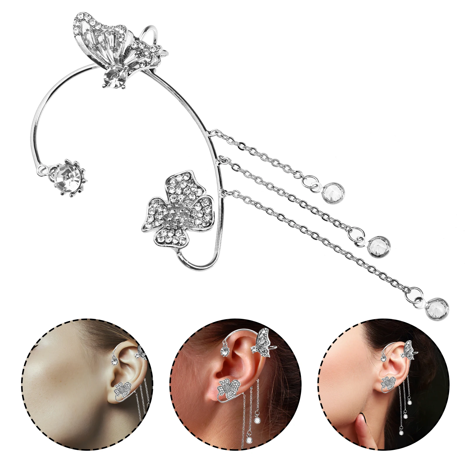 Butterfly Tassel Full Cuff Alloy Non Piercing Women Ear Cuffs Tassel Earrings Hanging Teen Girls Earrings Stylish
Butterfly Tassel Full Cuff Alloy Non Piercing Women Ear Cuffs Tassel Earrings Hanging Teen Girls Earrings Stylish