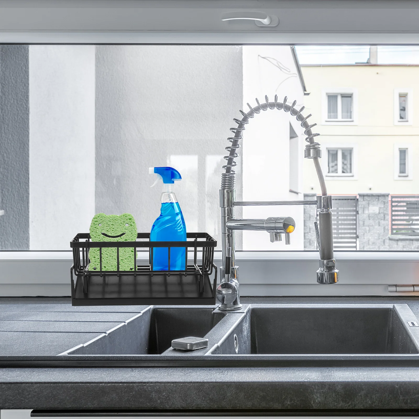 Kitchen Sink Draining Rack with Rod Sponge Holder for Kitchen Sink Organizer No Drill Installation Drying Rack for Sponges and
Kitchen Sink Draining Rack with Rod Sponge Holder for Kitchen Sink Organizer No Drill Installation Drying Rack for Sponges and