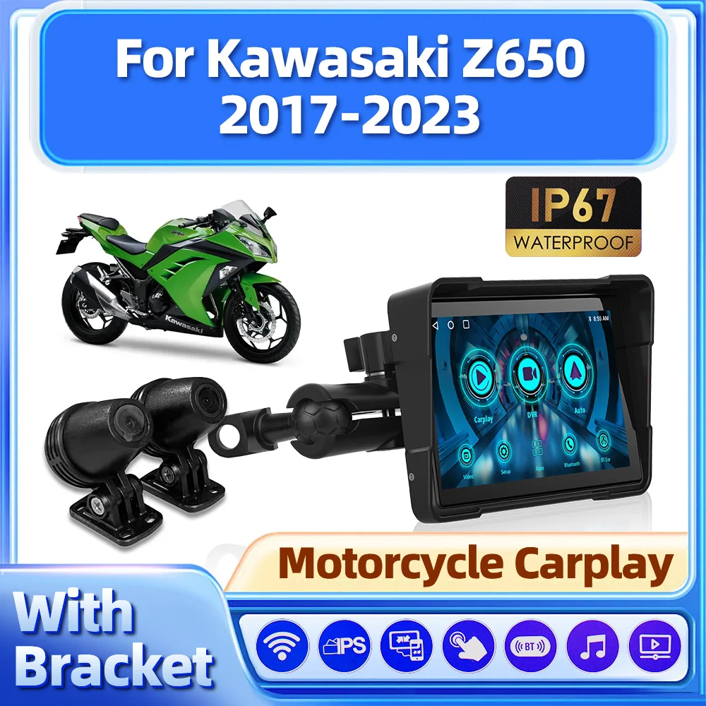 5 Inch Motorcycle Carplay Screen Dual Bluetooth Wireless CarPlay IP67 Waterproof For Kawasaki Z650 2017-2019 2020 2021 2022 2023
5 Inch Motorcycle Carplay Screen Dual Bluetooth Wireless CarPlay IP67 Waterproof For Kawasaki Z650 2017-2019 2020 2021 2022 2023