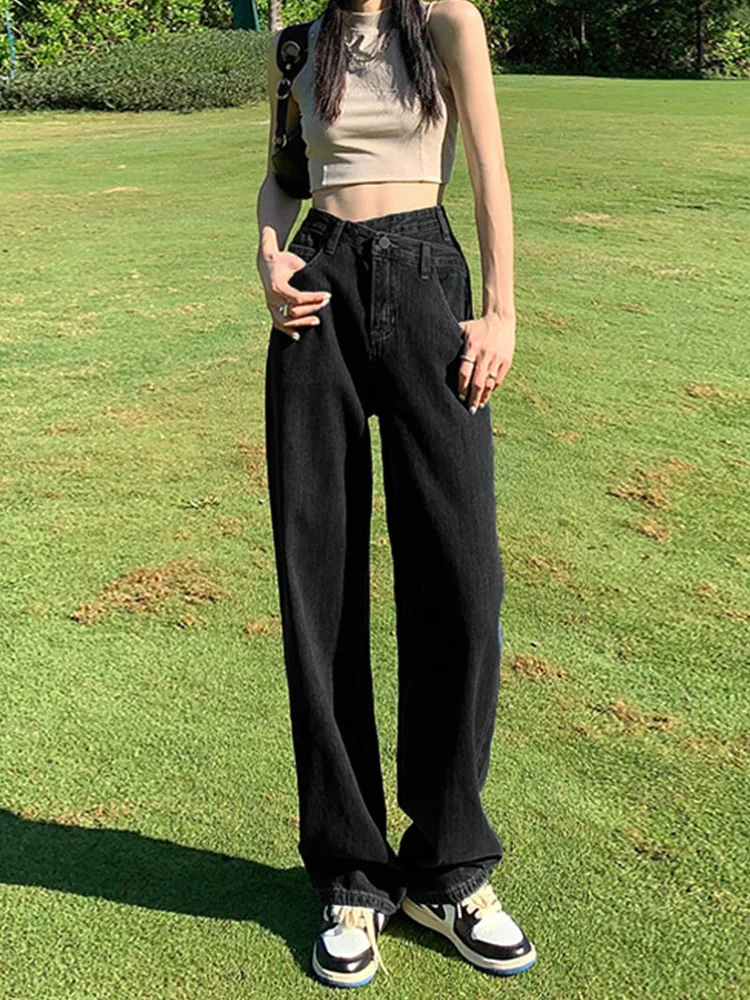 High Waist Wide Leg Straight Cut Jeans Women's Spring Autumn 2026 New Design Versatile Loose Fit Slimming Long Pants
High Waist Wide Leg Straight Cut Jeans Women's Spring Autumn 2026 New Design Versatile Loose Fit Slimming Long Pants