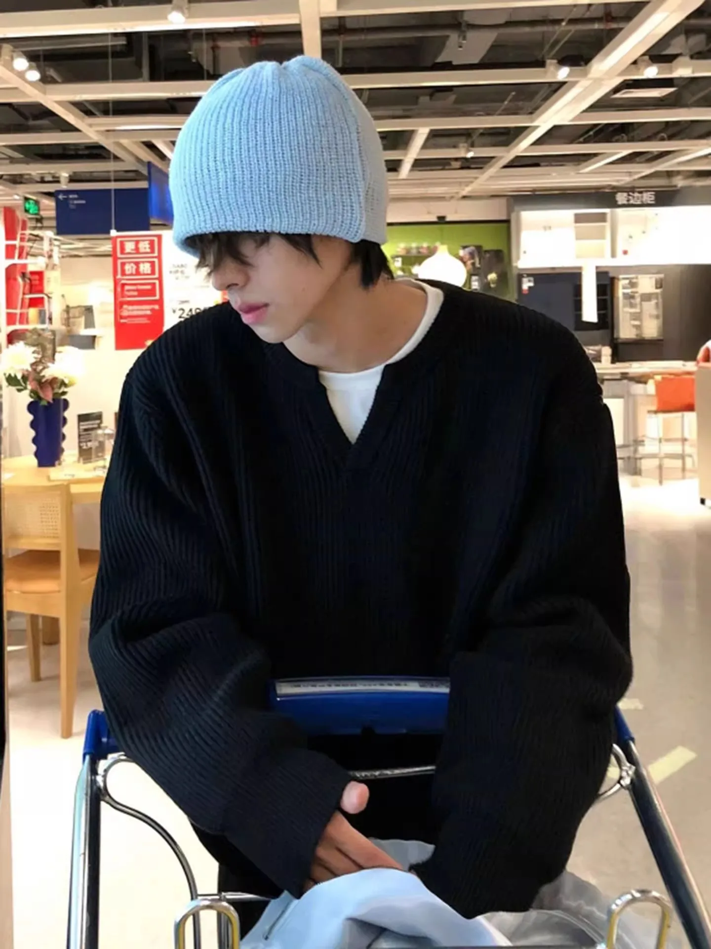 Bla V-Ne Knitwear Men's Autumn Winter Loose Fit Stripe Casual Sle Fake Two-Piece Long Sve T-irt for Men And Boys
Bla V-Ne Knitwear Men's Autumn Winter Loose Fit Stripe Casual Sle Fake Two-Piece Long Sve T-irt for Men And Boys