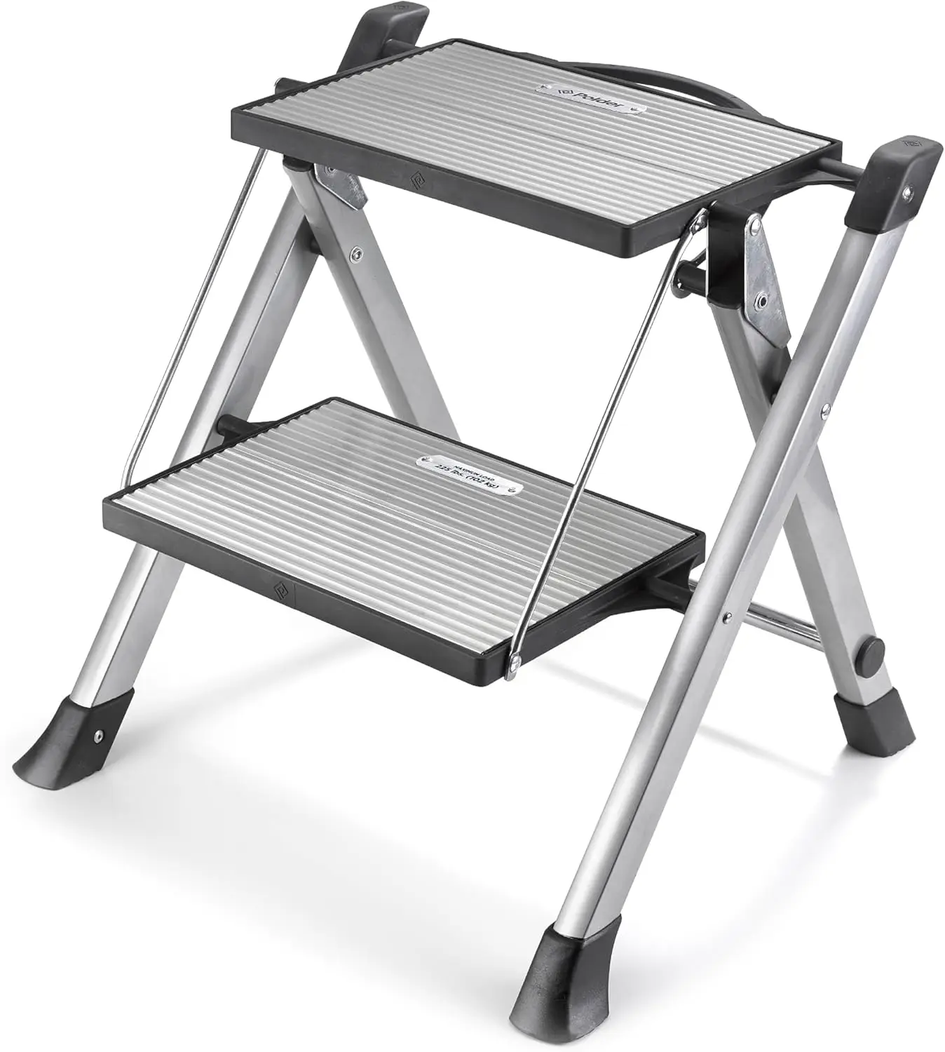 Lightweight Aluminum Folding Step Stool with Non-Skid Feet, Top Height 1.4 ft, Portable for Home Use
Lightweight Aluminum Folding Step Stool with Non-Skid Feet, Top Height 1.4 ft, Portable for Home Use