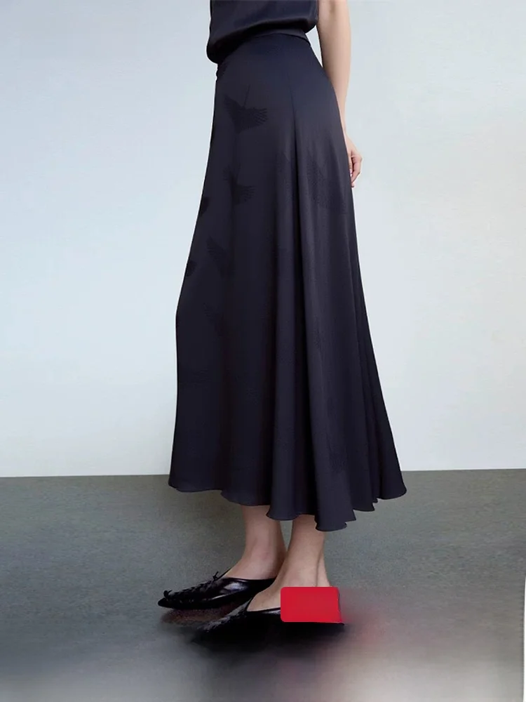 Ele Crane Embroidery f Skirt Women's Slightly iny Long Umbrella Skirt Spring New Arrival Casual Commute Friendly
Ele Crane Embroidery f Skirt Women's Slightly iny Long Umbrella Skirt Spring New Arrival Casual Commute Friendly