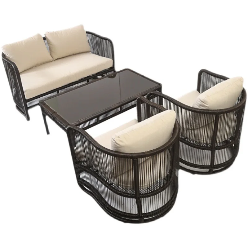 Outdoor sofa casual Chinese rattan chair coffee table rattan furniture combination
Outdoor sofa casual Chinese rattan chair coffee table rattan furniture combination