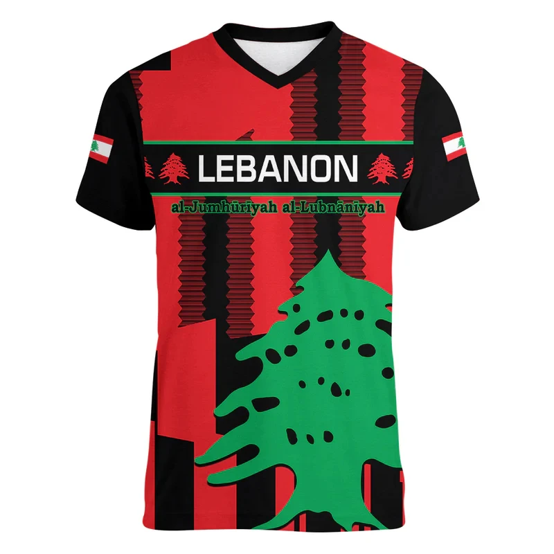 Lebanon Flag Men's T-shirts LB National Emblem Graphic Print Clothing Ropa Hombre Summer V Neck Oversized Short Sleeve Male Tops
Lebanon Flag Men's T-shirts LB National Emblem Graphic Print Clothing Ropa Hombre Summer V Neck Oversized Short Sleeve Male Tops