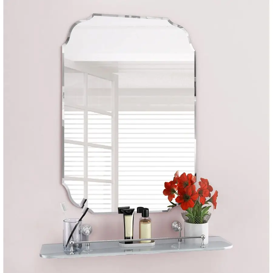 Silver Bathroom Mirror 18 x 24 Frameless Rectangle Beveled Edge Bathroom Vanity Mirror for Over Sink, Wall Mirror for Small Bath
Silver Bathroom Mirror 18 x 24 Frameless Rectangle Beveled Edge Bathroom Vanity Mirror for Over Sink, Wall Mirror for Small Bath
