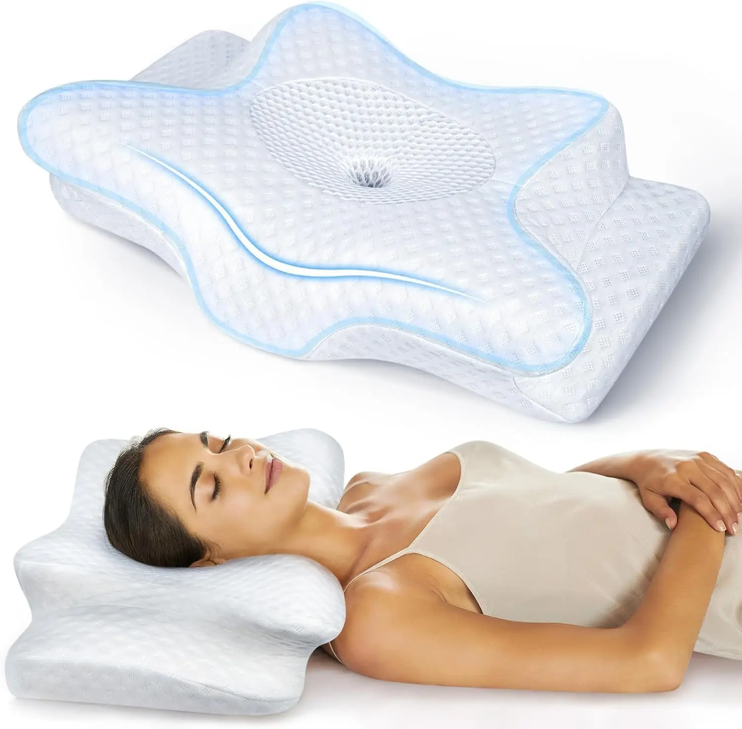 Adjustable Memory Foam Cervical Pillow for Neck Pain Relief, Ergonomic Support for Side Back Stomach Sleepers
Adjustable Memory Foam Cervical Pillow for Neck Pain Relief, Ergonomic Support for Side Back Stomach Sleepers