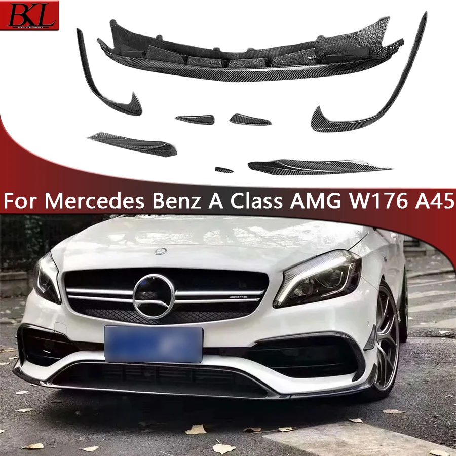 For Mercedes Benz A Class AMG W176 A45 Carbon Fiber Car Front Bumper Diverter Spoiler Diffuser Front lip chin upgraded body kit
For Mercedes Benz A Class AMG W176 A45 Carbon Fiber Car Front Bumper Diverter Spoiler Diffuser Front lip chin upgraded body kit