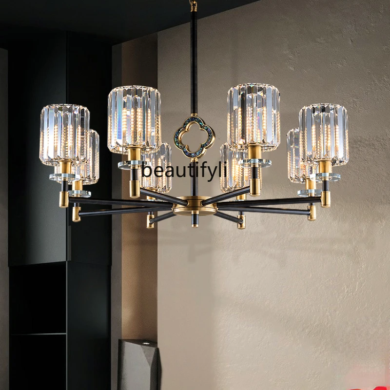 yj Light Luxury Living Room Crystal Chandelier Modern Home Hall Copper Lamp New Chinese Style All Copper Restaurant Lamps
yj Light Luxury Living Room Crystal Chandelier Modern Home Hall Copper Lamp New Chinese Style All Copper Restaurant Lamps