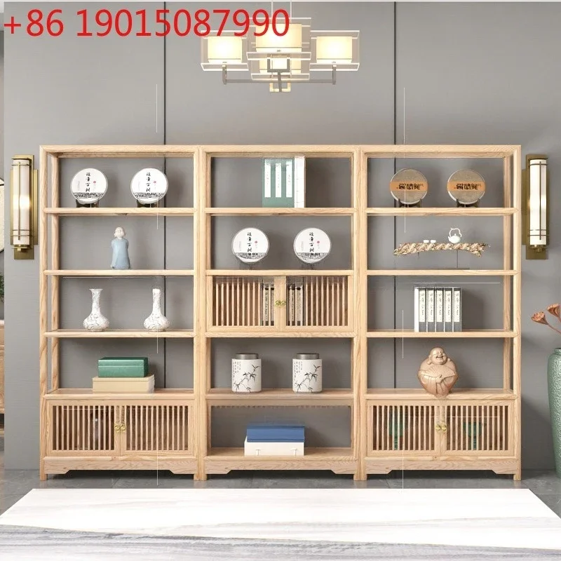 Ash wood Bogu rack Solid wood tea rack Display shelf New Chinese display cabinet Bookshelf with lamp Simple shelf
Ash wood Bogu rack Solid wood tea rack Display shelf New Chinese display cabinet Bookshelf with lamp Simple shelf
